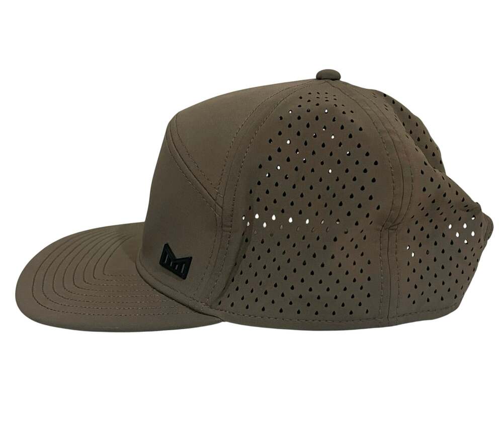Melin Hat Hydro Trenches Brown Mesh Vented Snapback Activewear Cap Size 58cm/L